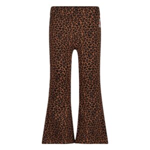 Flared broek AOP - Queen Of Hearts bruin