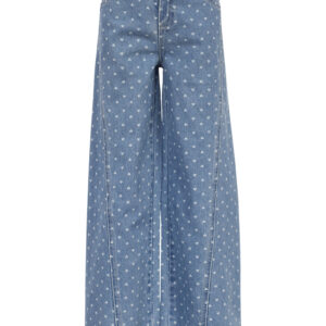Little heart denim wideleg