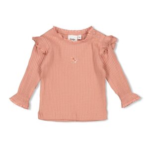Longsleeve ajour rib - Morning Sun Roze