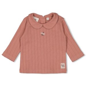 Longsleeve pointelle rib - Woodland Bloom mauve