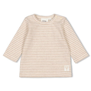 Longsleeve rib met streep - The Magic is in You taupe melange