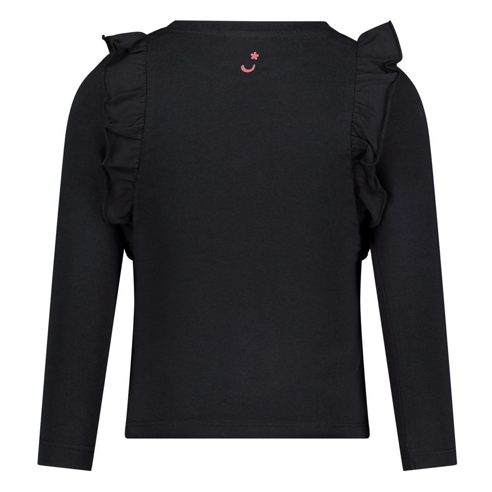 Longsleeve ruches - Queen Of Hearts antraciet