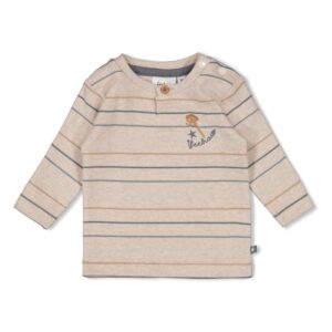 Longsleeve streep - Howdy Taupe melange