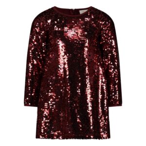 Pailetten jurk - Queen Of Hearts bordeaux