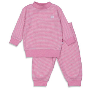 pyjama wafel Roze melange