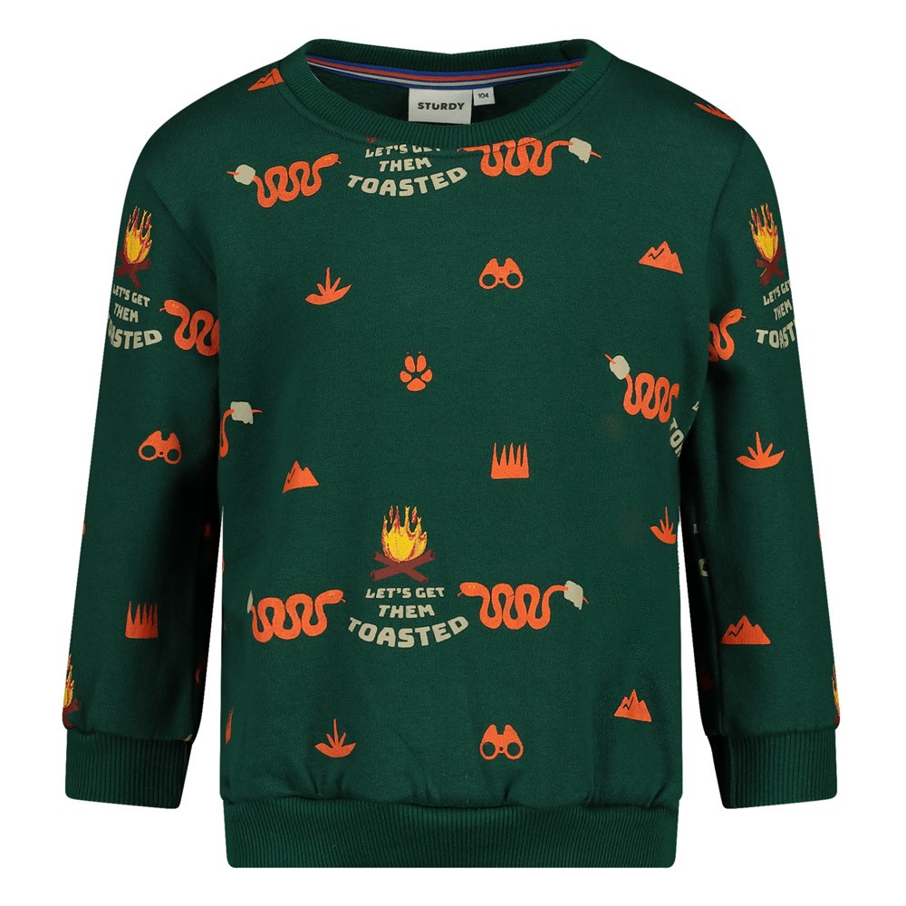 Sweater AOP - Chasing Trails groen