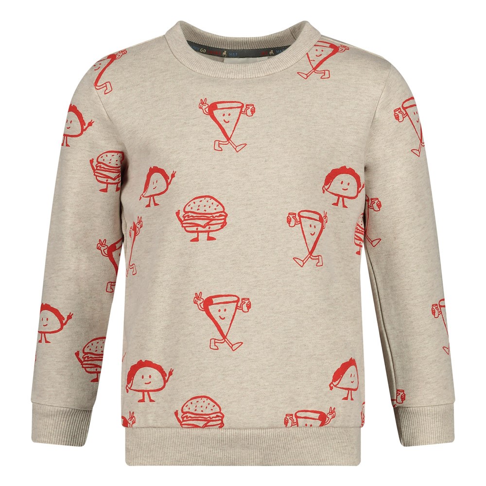 Sweater AOP - Couch Club Offwhite melange