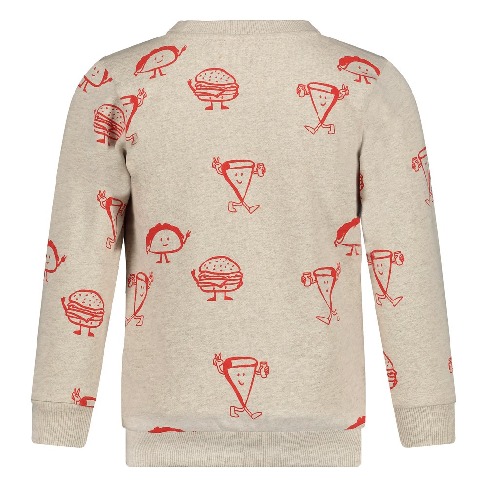 Sweater AOP - Couch Club Offwhite melange