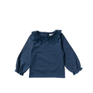 French Knit - Crochet Longsleeve Blue Wing Tale