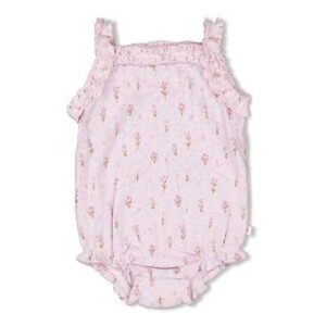 Romper pointelle rib AOP - Flower Ranch
