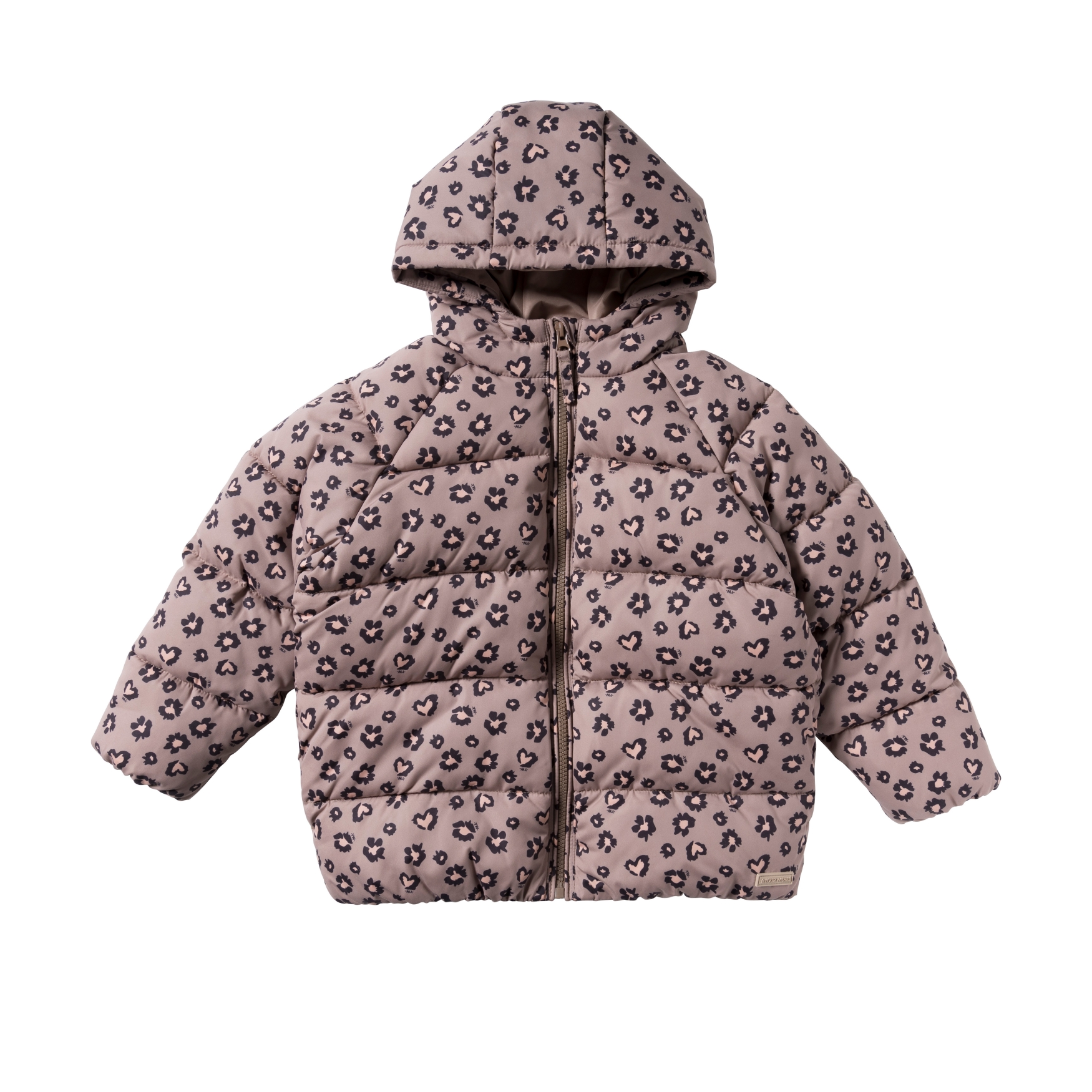 Sweet Leopard Puffer Coat Ginger Snap