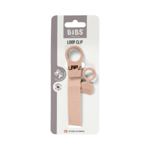 BIBS Pacifier Clip LOOP - Blush blush one