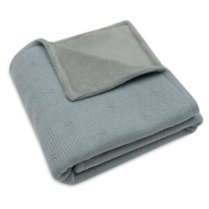 Deken Wieg 75x100cm Cosy Knit Sea Green/Velvet