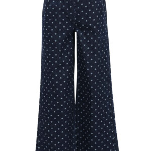 Little heart denim wide leg pants
