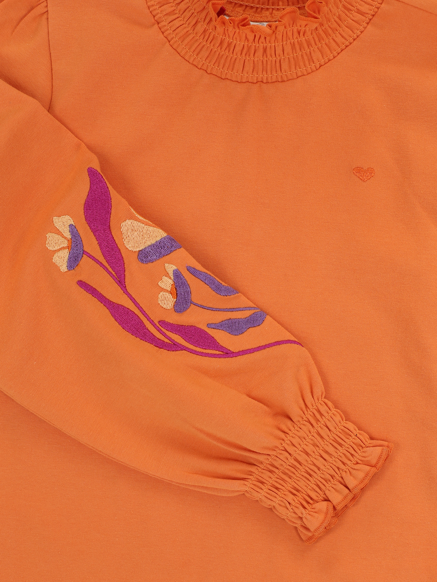 Little t-shirt longsleeve bright orange
