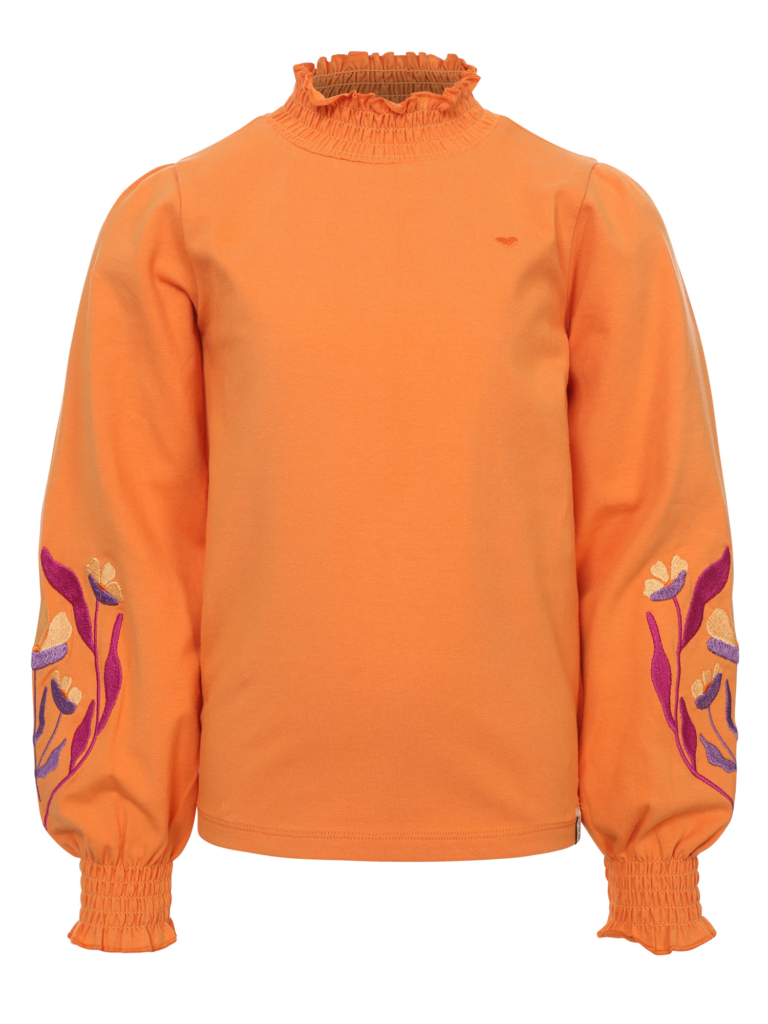 Little t-shirt longsleeve bright orange
