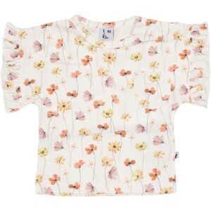 T-shirt Ruffle Butterfly aop flowers