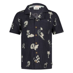 Overhemd k/m AOP mousseline - Lagoon Legends