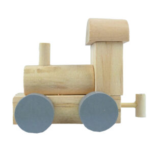 Locomotive wagon wood 7x4.5x7