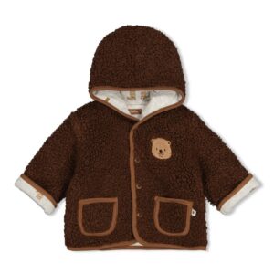Omkeerbaar teddy jasje met capuchon - Tiny Timber Tales